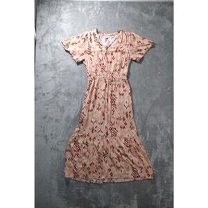 Knox Rose Maxi Dress Womens S Geometric Pink Red Peach Sundress Boho Cottagecore